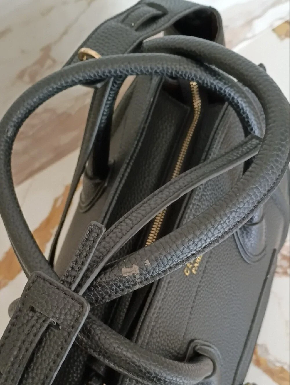 Black Structured Faux Leather Tote Bag - Designer Style